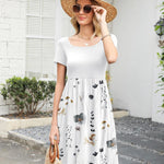 Zeagoo Summer Dress Women's Dresses Short Sleeve Dress (DE Only)