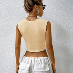 Zeagoo Square Neck Ribbed Tank Tops