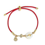 Buddha Stones "Wishing You Peace and Protection" Jade Red Rope Bracelet Includes Gift Message Card