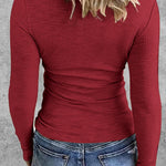 Zeagoo Langarmshirt Damen Rundhals Basic T-Shirt