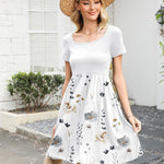 Zeagoo Summer Dress Women's Dresses Short Sleeve Dress (DE Only)
