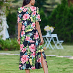 Zeagoo Women Floral Summer Dress Casual Beach Dress