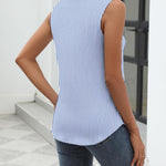 Zeagoo Sleeveless Button Down Shirts V Neck Solid Tank Tops