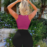 Zeagoo Square Neck Ribbed Tank Tops
