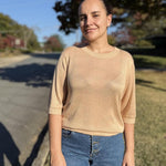 Zeagoo Loose Short Sleeve Tunic Tops Crochet Knit Pullover Sweater