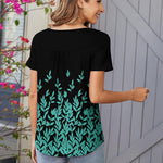 Zeagoo Women Tunic Tops Dressy Casual Short Sleeve Floral Shirts