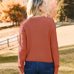 Zeagoo Women's Crew Neck Cropped Sweater Long Sleeve Knit Tops