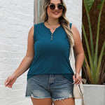 Zeagoo Loose Button Down V Neck Flowy Summer Tops
