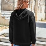 Zeagoo Hoodie Oversize Hoodie Casual Waffle Pullover (DE Only)