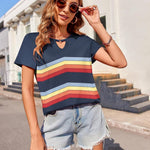 Zeagoo T Shirts Women American Flag Tops
