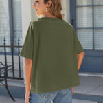 Zeagoo Women Short Sleeve T Shirts Round Neck Oversized Tee