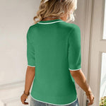Zeagoo Short Sleeve Sweater Crew Neck Dressy Casual Soft Knit Tops