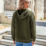 Zeagoo Hoodie Oversize Hoodie Casual Waffle Pullover (DE Only)