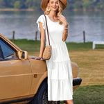 Zeagoo Summer Dress Women's Dresses Short Sleeve Dress (DE Only)
