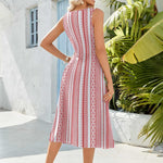 Zeagoo Floral Beach Sundress Casual A-Line Midi Tank Dresses