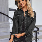Zeagoo Jean Jackets Ripped Stretchy Denim Jean Jacket