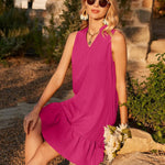 Zeagoo Summer Dress Women's Sleeveless V-Neck T-Shirt (DE Only)