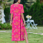 Zeagoo Women Floral Summer Dress Casual Beach Dress