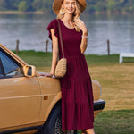 Zeagoo Summer Dress Women's Dresses Short Sleeve Dress (DE Only)