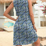 Zeagoo V Neck Sleeveless Sundresses Boho Beach Dress with Pockets