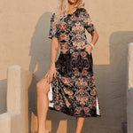 Zeagoo Women Floral Summer Dress Casual Beach Dress