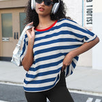 Zeagoo Women Short Sleeve T Shirts Round Neck Oversized Tee