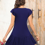 Zeagoo Women's Dress Round Neck Knee-Length Casual Dress (DE Only)