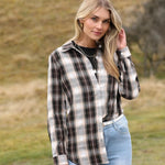 Zeagoo Flannel Shirt Women Button Down Long Sleeve Plaid Shirts
