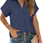 Zeagoo Women's Blouse Short Sleeve Shirts (DE Only)