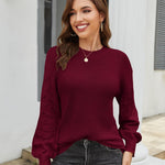 Zeagoo Women's Elegant Knitted Jumper Crew Neck Sweater (DE Only)