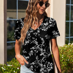 Zeagoo Short Sleeve Shirts Dressy Tops with Pleats