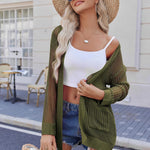 Zeagoo Women 2024 Lightweight Crochet Cardigan Long Sleeve Open Front Knit Sweater Summer Kimono Cover Up with Pockets