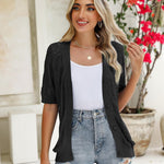 Zeagoo Short Sleeve Crochet Cardigan