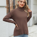 Zeagoo Pullover Women's Turtleneck Elegant Long Sleeve Jumper