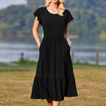 Zeagoo Summer Dress Women's Dresses Short Sleeve Dress (DE Only)