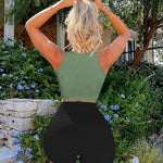 Zeagoo Square Neck Ribbed Tank Tops