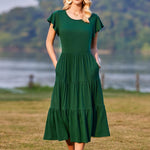 Zeagoo Summer Dress Women's Dresses Short Sleeve Dress (DE Only)