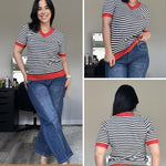Zeagoo Short Sleeve Sweaters Soft Casual V Neck Pullover Tops