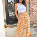 Zeagoo Women's Boho Floral Skirt