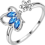 Sapphire Butterfly Ring