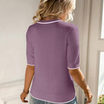 Zeagoo Short Sleeve Sweater Crew Neck Dressy Casual Soft Knit Tops