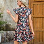 Zeagoo Women's Dress Round Neck Knee-Length Casual Dress (DE Only)