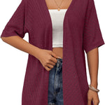 Zeagoo Short Sleeve Crochet Kimonos Open Front Cover Ups