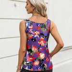 Zeagoo Silk Satin Tank Tops Scoop Neck Sleeveless Tops