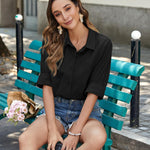 Zeagoo Linen Button Down Shirts  Long Sleeve Cotton Gauze Tops