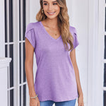 Zeagoo Shirts Casual Short Sleeve Tees Dressy Casual Patel Blouses