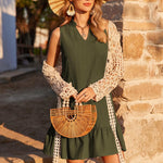 Zeagoo Summer Dress Women's Sleeveless V-Neck T-Shirt (DE Only)