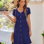 Zeagoo Summer Dress Women's Short Sleeve Dresses (DE Only)