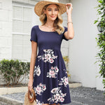 Zeagoo Summer Dress Women's Dresses Short Sleeve Dress (DE Only)