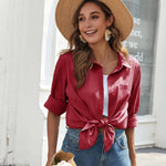 Zeagoo Linen Button Down Shirts  Long Sleeve Cotton Gauze Tops